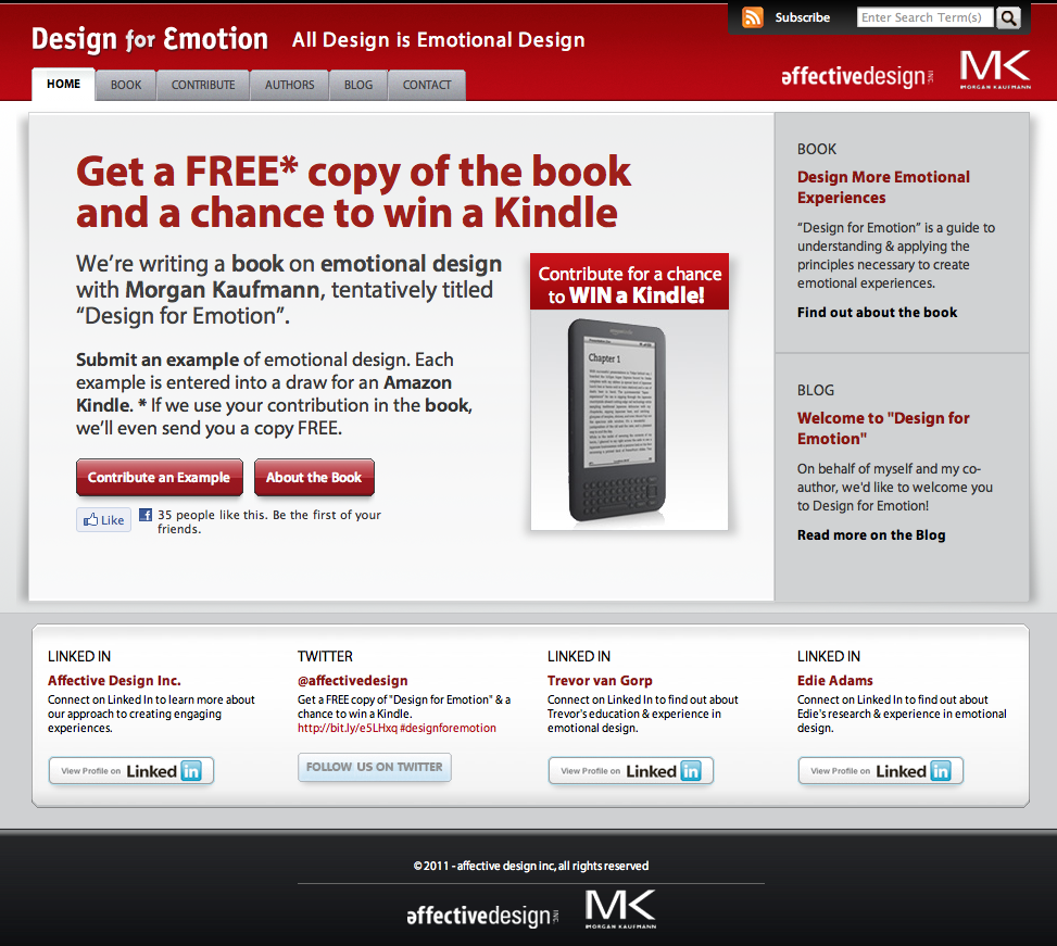 Design For Emotion book site launches