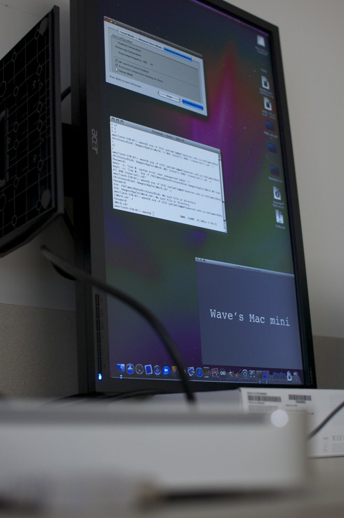 A Mac Mini running Quartz Visualizer